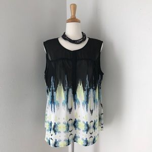 Rose & Olive Sleeveless Blouse